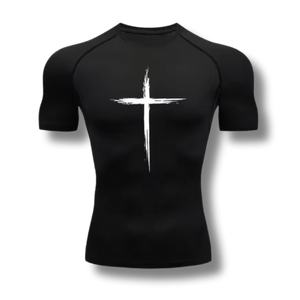 Scratched Cross Compression Top