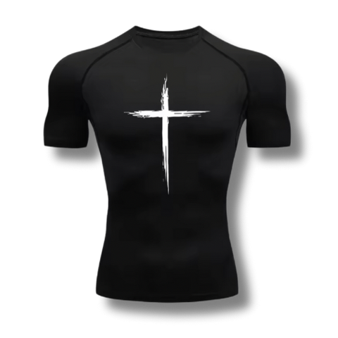 Scratched Cross Compression Top