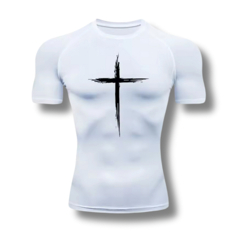 Scratched Cross Compression Top